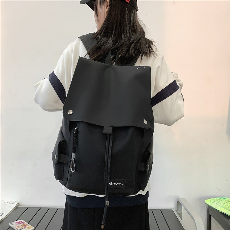 Trendy men's and women's backpacks wholesale water-repellent motorcycle large capacity large cover student school bag new backpack 