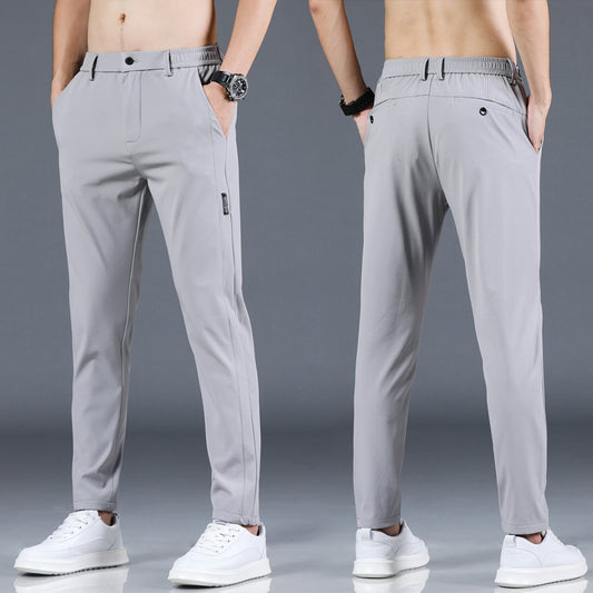 2023 casual pants men's loose straight trousers trendy brand thin section slim trousers trendy trousers spring and autumn trousers men 