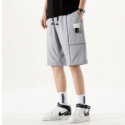 Workwear shorts men's summer outerwear thin section casual five-point trousers trendy loose sports couple net red same style 