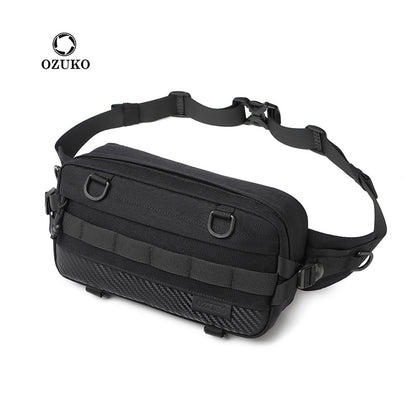 ozuko men's waist bag sports tactical tactical boys' crossbody bag outdoor trendy brand men's bag 2023 new style