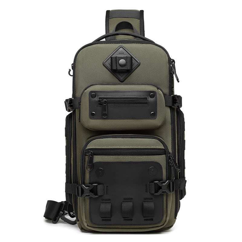 Ozuko tactical chest bag outdoor men's crossbody bag men's large capacity sports men's bag shoulder crossbody bag