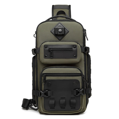 Ozuko tactical chest bag outdoor men's crossbody bag men's large capacity sports men's bag shoulder crossbody bag