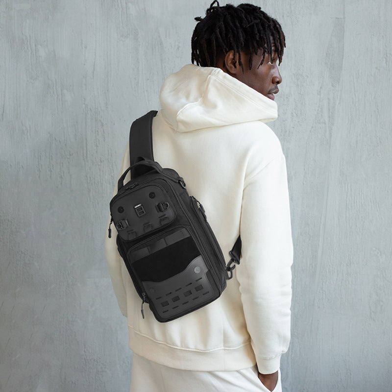 Ozuko new crossbody bag boys sports large capacity chest bag men outdoor waterproof men's shoulder crossbody bag 