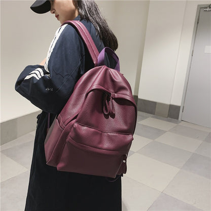 School bag female Korean version Harajuku ulzzang high school college students junior high school students simple versatile campus backpack 