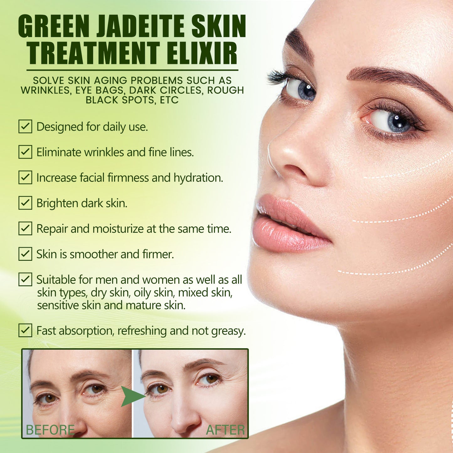 OUHOE Skin Anti-Aging Repair Essence သည် အရေးကြောင်းများနှင့် အရေးအကြောင်းများကို ပျောက်ကင်းစေပြီး နူးညံ့သော အသားအရည်ကို တင်းရင်းစေကာ အရေးအကြောင်းများကို သက်သာစေသည် 