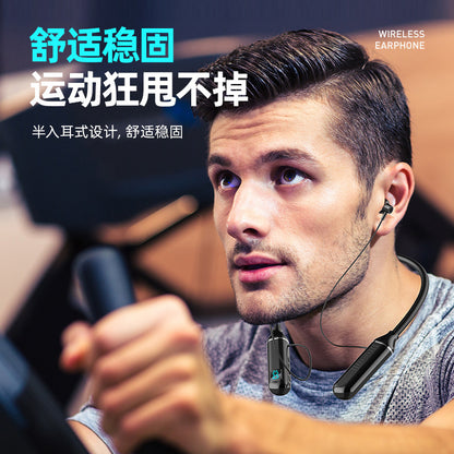 Baitong Bluetooth 5.2 binaural hanging neck subwoofer sports earphones in-ear wireless stereo sports running earphones