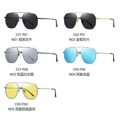 Lois same nylon polarized color-changing sunglasses for driving JS8536 Douyin live fashion sunglasses 