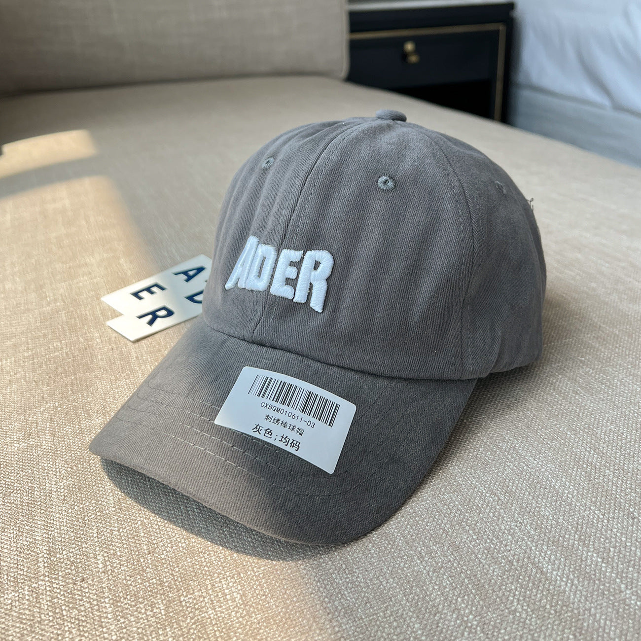 ADER 夏季新款棒球帽 多色圆顶字母刺绣 四季通用