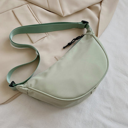 Nylon dumpling bag for women 2021 new trendy Korean version fashionable simple shoulder bag Internet celebrity large capacity crossbody waist bag 