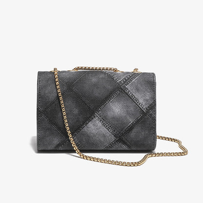 ladies bag fashionable gradient chain small square bag fashionable lock rhombus embossed crossbody women's bag dropshipping 