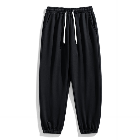 Summer new men's Korean version loose thin section solid color elastic band feet sports casual pants trendy couple simple pants 