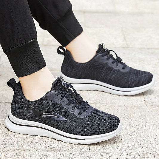 Men's shoes 2023 spring new polyurethane casual sports shoes middle-aged and elderly walking shoes outdoor hiking shoes manufacturers 