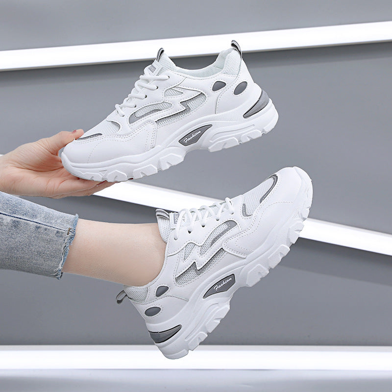 Dad shoes for women ins trend 2024 new style women's shoes versatile casual hot style spring and autumn white sports shoes summer style