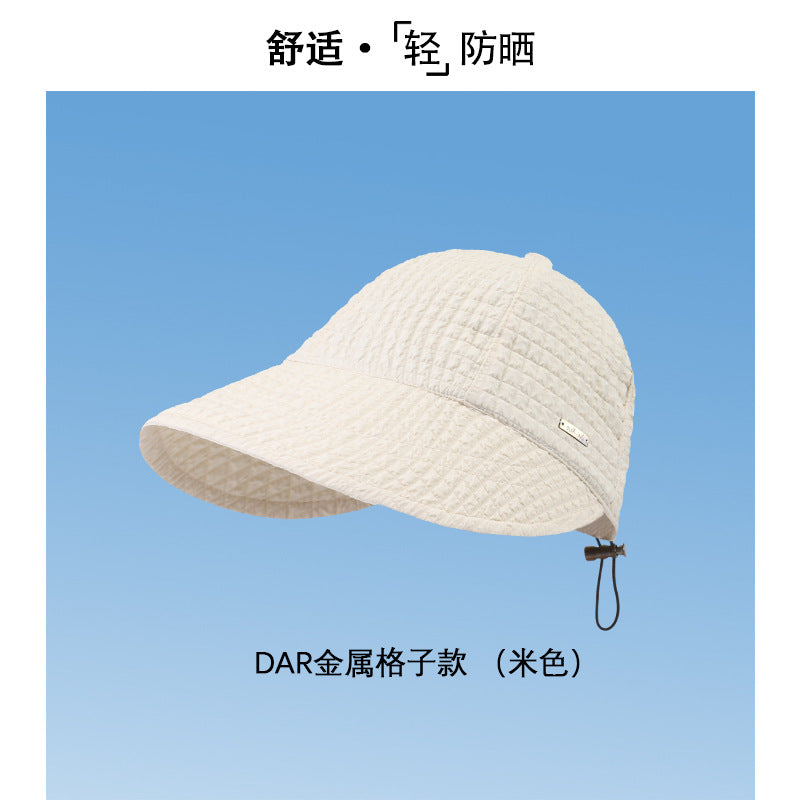 防晒帽速干夏季遮阳小众渔夫帽女时尚防紫外线太阳帽子