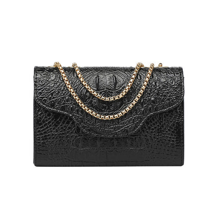 Welfare style fashionable crocodile pattern small square bag 2023 ladies bags cross-border women's bag wholesale versatile chain bag 