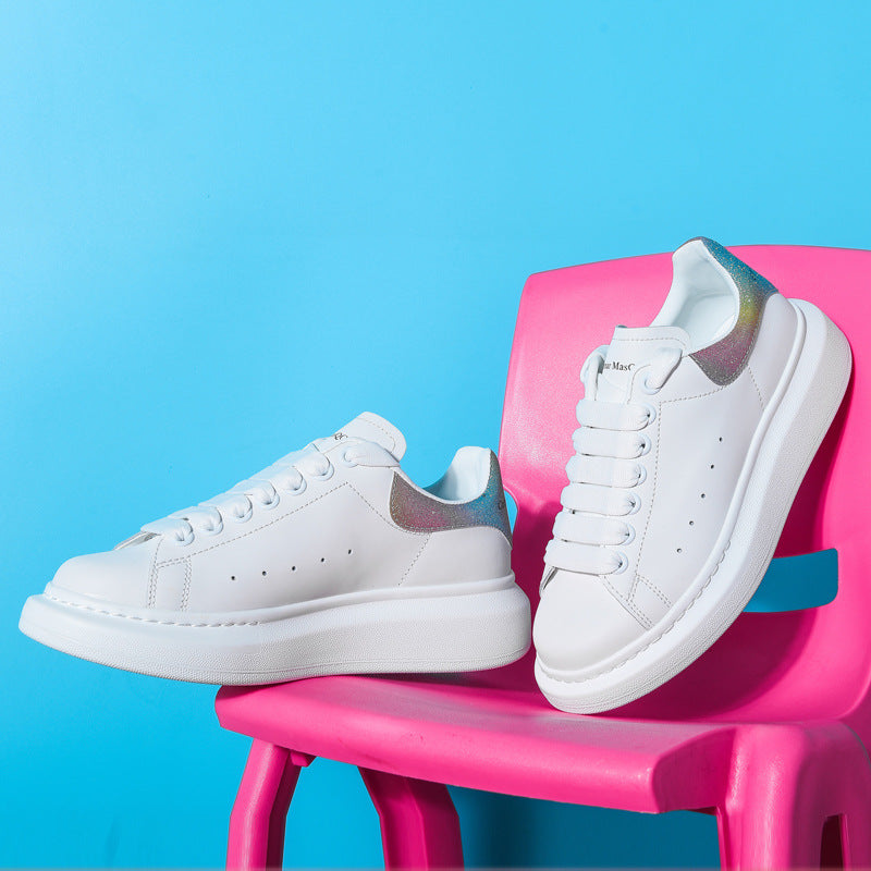 Putian shoe factory women's shoes new silk thick-soled platform shoes shock-absorbing breathable versatile couple casual sports shoes sneakers 