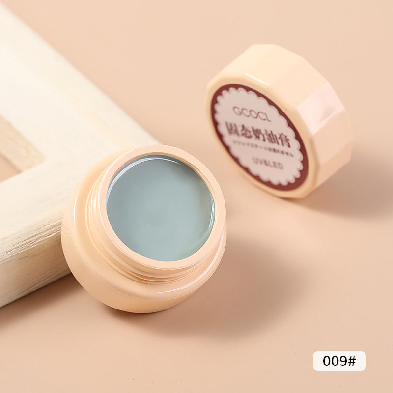 Nail polish glue Japanese-style canned mousse painted glue phototherapy removable long-lasting solid glue cream nail polish