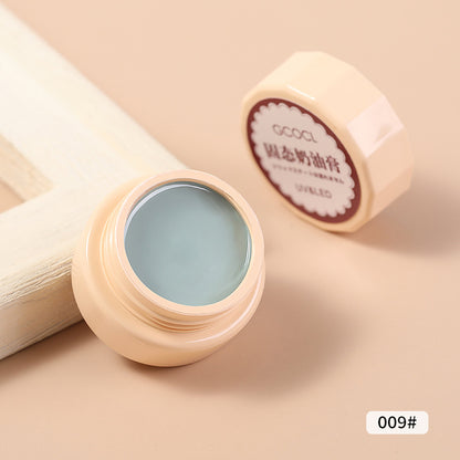 Nail polish glue Japanese-style canned mousse painted glue phototherapy removable long-lasting solid glue cream nail polish