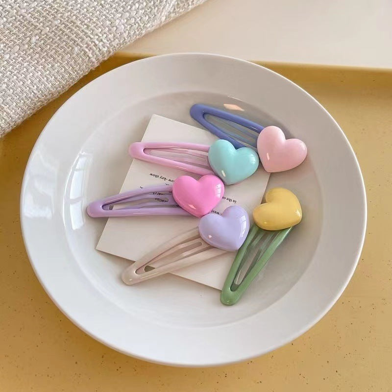 Sweet sister love hairpin children's hairpin BB clip cute side clip bangs broken hairpin primary school students hair accessories children's headdress 