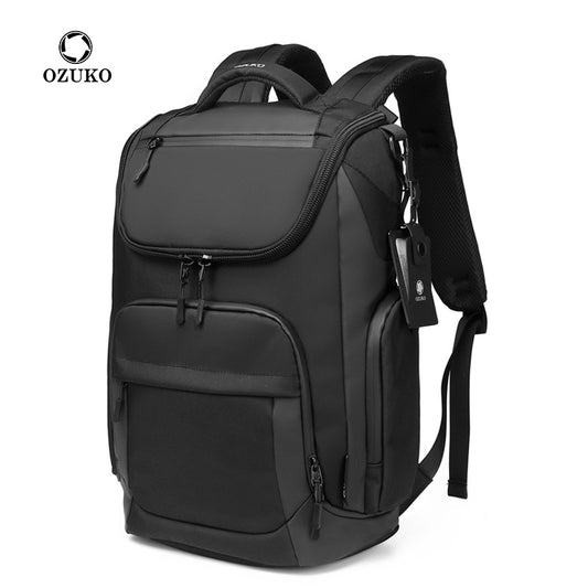 Ozuko new backpack business waterproof computer bag men's large capacity outdoor travel sports backpack 
