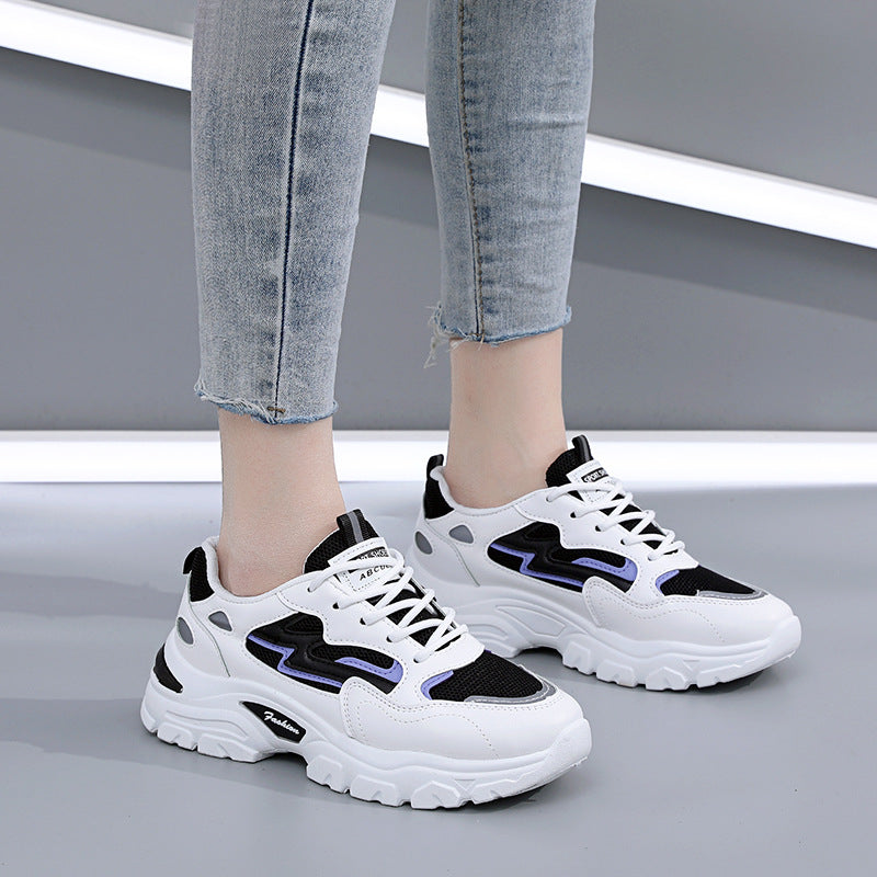 Dad shoes for women ins trend 2024 new style women's shoes versatile casual hot style spring and autumn white sports shoes summer style