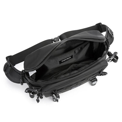 Ozuko new men's bag single shoulder crossbody bag outdoor trendy brand men's chest bag high-end men's waist bag wholesale 