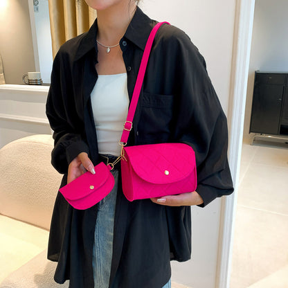 复古时尚休闲小方包新款包包女2023简约通勤百搭单肩高级感腋下包