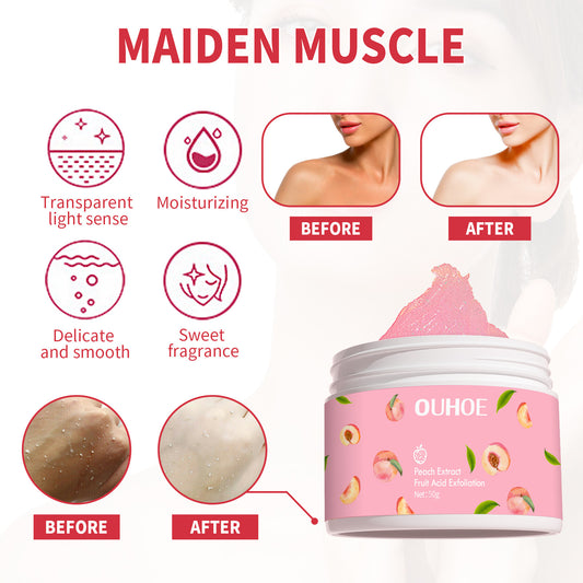 OUHOE brightening exfoliating cream သည် အရေပြား ချွေးပေါက်များနှင့် အရေပြားပေါ်ရှိ အရေပြားကို နက်ရှိုင်းစွာ သန့်စင်ပေးကာ အသားအရေကို စိုပြေစေကာ တင်းရင်းစေပြီး ဖြူဝင်းစေပါသည်။