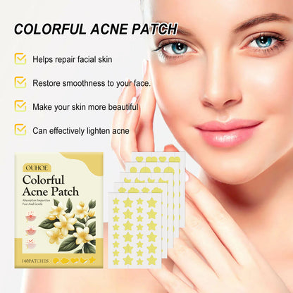 OUHOE yellow acne patch repairs facial skin, fades acne, closes mouth, smooths skin, controls oil and moisturizes 