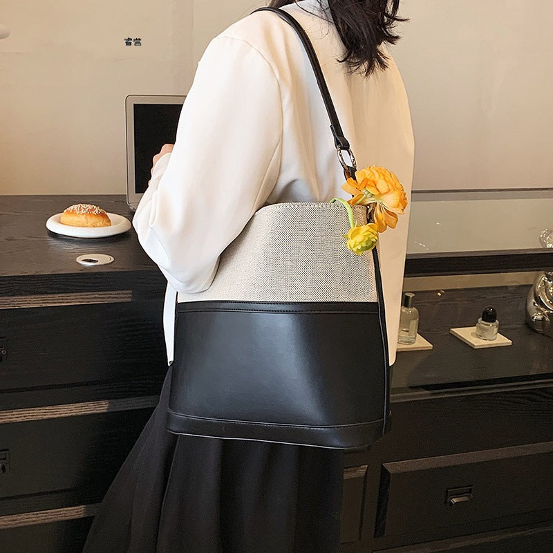 2023 New Simple Ruiying Bucket Bag Large Bag Versatile Ins Fashion Portable Crossbody Korean Style Women’s Bag 