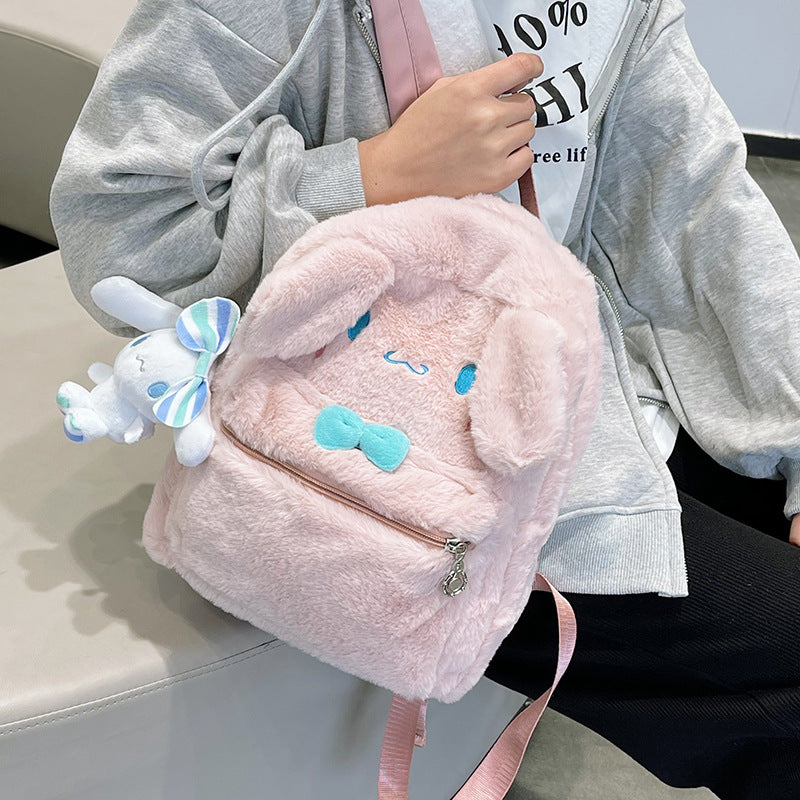 Furry bunny backpack hot sale