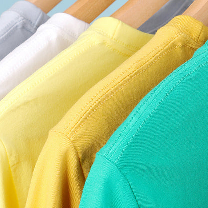 180克男女士T恤印logo纯棉短袖文化衫广告衣服班服工衣工作服半袖