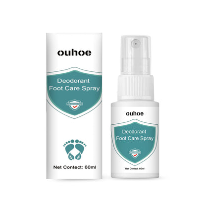 OUHOE foot deodorant spray ၊ ခြေထောက်ယားယံခြင်း ၊ အားကစားသမား ခြေထောက် နှင့် အနံ့ဆိုးများ ခြောက်သွေ့ခြင်း နှင့် အခွံခွာခြင်း ကို ဆန့်ကျင်သော moisturizing care spray ၊