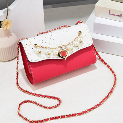 Bags for women, new foreign trade single shoulder small square bag, trendy Korean style student bag, fashionable and versatile crossbody ladies chain bag 