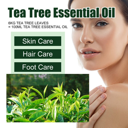 EELHOE Tea Tree Massage Essential Oil Repairs Hair, Moisturizes Facial Skin, Hydrating and Moisturizing Skin Essence 