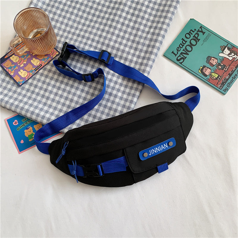 Klein blue all-match casual bag 2022 autumn new retro Japanese tooling Messenger tide brand Harajuku waist bag chest bag 