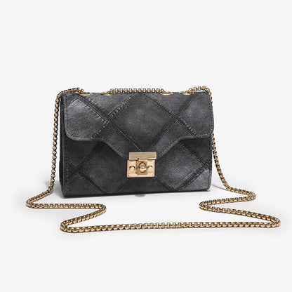 ladies bag fashionable gradient chain small square bag fashionable lock rhombus embossed crossbody women's bag dropshipping 