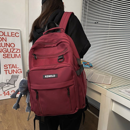 School bag male ins Korean version Harajuku ulzzang female high school student versatile large capacity multi-layer backpack backpack 