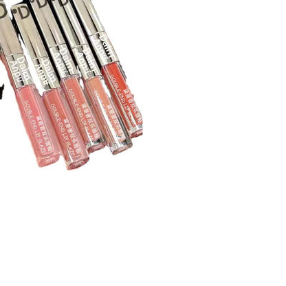 Daimanpu square tube double-ended mirror lip glaze is not easy to stick to the cup. Student moisturizing lip gloss lip gloss water gloss lipstick cross-border 
