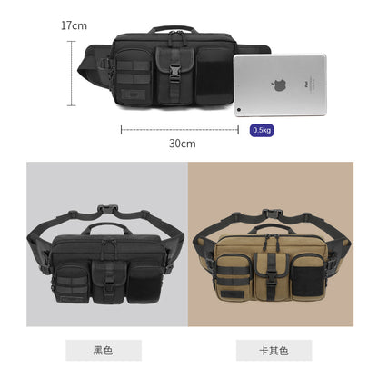 ozuko men's tactical waist bag outdoor waterproof men's bag crossbody bag sports waist bag multi-functional large capacity waist bag 