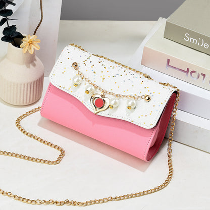 Bags for women, new foreign trade single shoulder small square bag, trendy Korean style student bag, fashionable and versatile crossbody ladies chain bag 