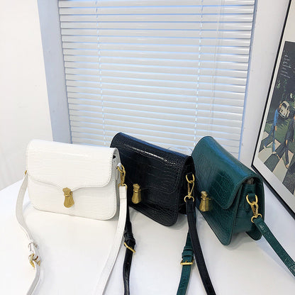 Niche crossbody women's bag 2023 new crocodile pattern bag small square bag retro fashion trend women's shoulder bag bag 