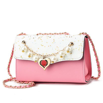 Bags for women, new foreign trade single shoulder small square bag, trendy Korean style student bag, fashionable and versatile crossbody ladies chain bag 