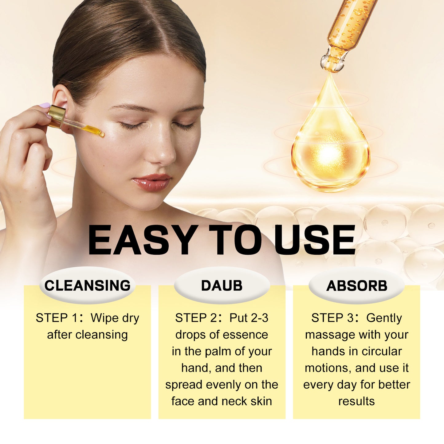 OUHOE black spot correction essence သည် မျက်နှာအစက်အပြောက်များကို ပျောက်ကင်းစေပြီး အသားအရေကို စိုပြေစေပြီး နုပျိုတောက်ပစေကာ whitening essence ၊