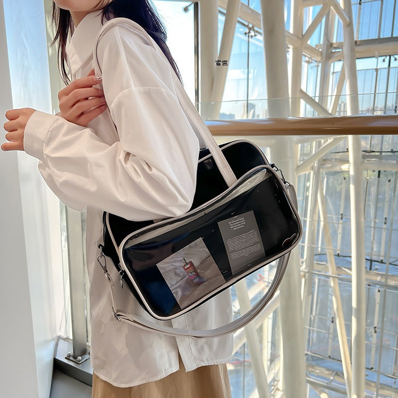 Square Fashion Tote Bag Women 2023 New Soft Leather Large Capacity Shoulder Messenger Bag College Student Ruiying Handbag 