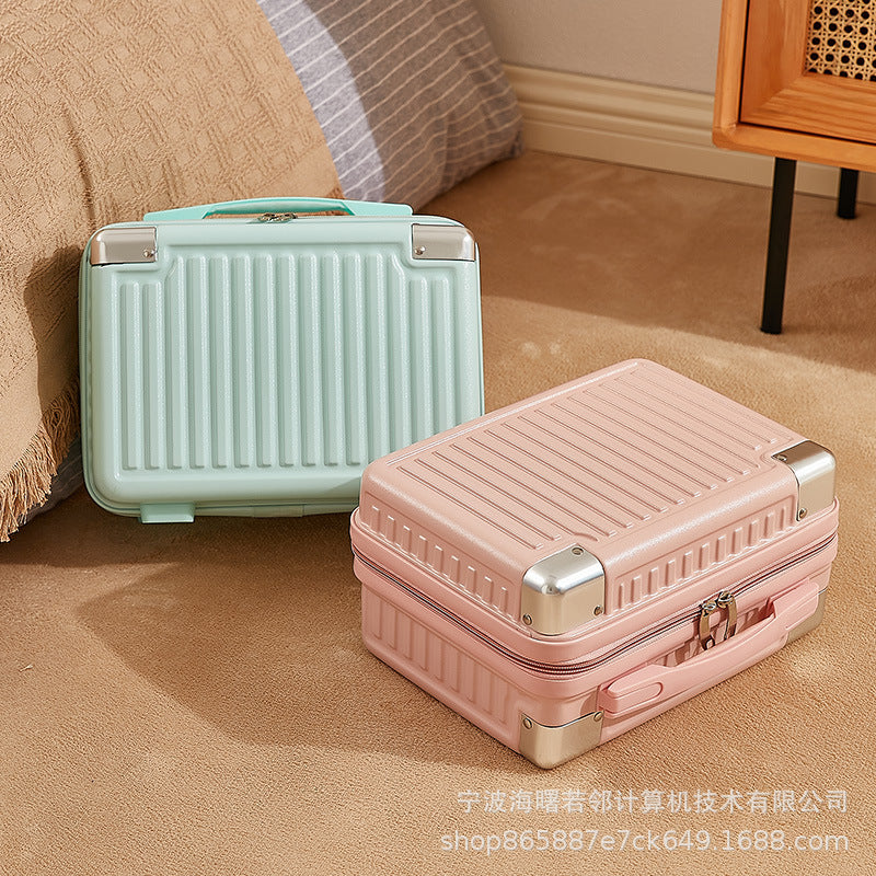 14-inch mini Korean style suitcase, cute cosmetic case, small suitcase, women's small, lightweight, small storage bag 