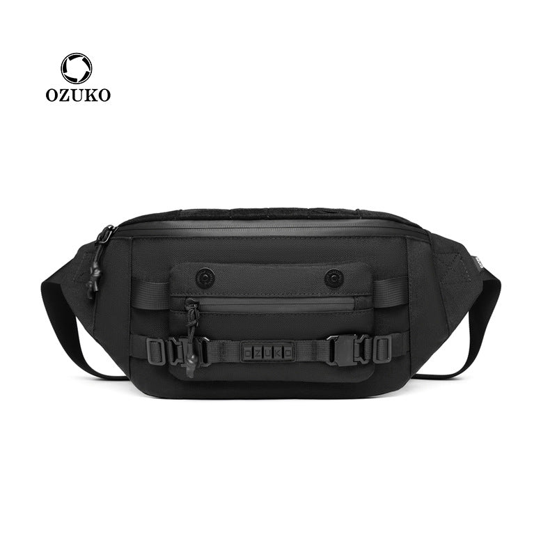 Ozuko tactical waist bag functional large capacity men's shoulder bag outdoor waterproof bag men's crossbody bag high-end 