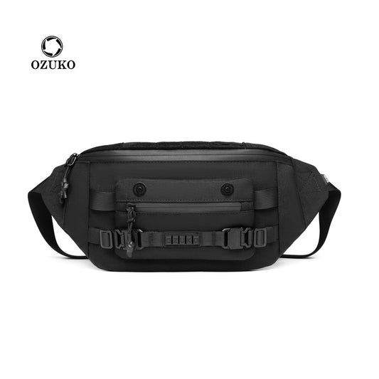 Ozuko tactical waist bag functional large capacity men's shoulder bag outdoor waterproof bag men's crossbody bag high-end 
