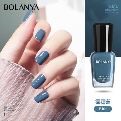 Water-based children's nail polish long-lasting nude transparent nail polish no-bake fast-drying tear-off nail polish wholesale full set 
