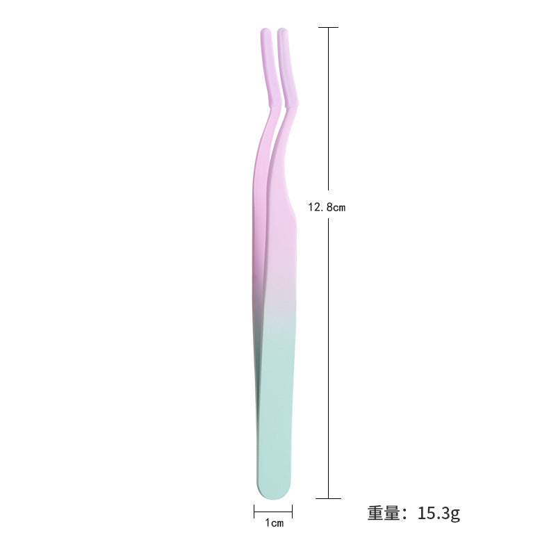 1.8mm厚度睫毛夹嫁接睫毛长辅助器彩色硅胶镊子眼睫毛辅助工具